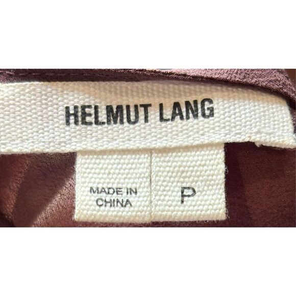 Helmut Lang Sheer Blouse in Malbec Maroon NWOT Size Petite - Picture 3 of 4